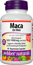 Load image into Gallery viewer, Webber Naturals Maca for Men, 1,650 mg of Organic Maca and 9,990 mg of Fenugreek Per Pill, 60 Vegetarian Capsules, Supports Energy and Mood, Gluten Free, Non-GMO, Suitable for Vegans
