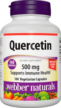 Load image into Gallery viewer, Webber Naturals Quercetin Supplement, 500 mg Per Pill, 140 Vegetarian Capsules, Plant-Based Immune Support, Antioxidant Supplement, Gluten and Dairy Free, Non-GMO, Suitable for Vegans
