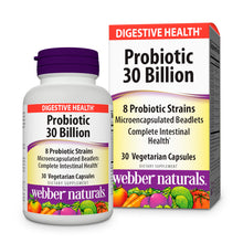 Load image into Gallery viewer, Probiotic 30 Billion by Webber Naturals, 8 strains, Microencapsulated, 30 Vegetarian Capsules
