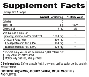 Webber Naturals Wild Salmon & Fish Oils 1,000 mg, Omega-3 Supplement, 220 Clear Enteric Softgels, No Fishy Aftertaste, Ultra-Purified, For Heart, Brain and Cardiovascular Health, Non-GMO, Gluten Free