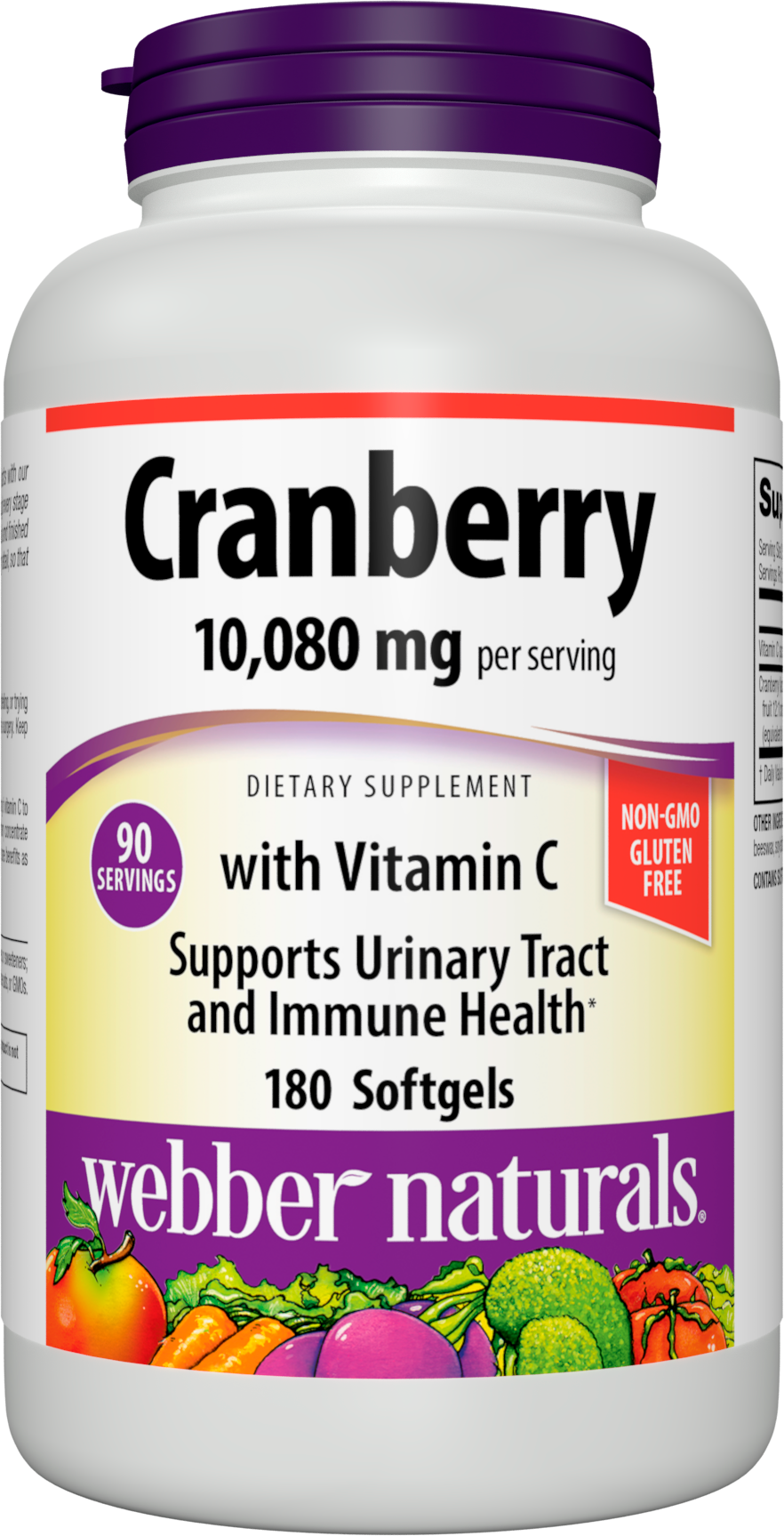 Cranberry with Vitamin C softgels, 180 Softgels